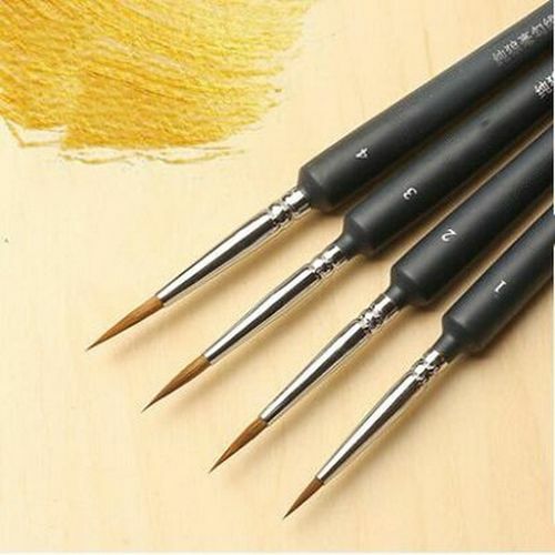 3 – 10Pcs 00000-5 Extra Fine Liner Watercolor Brush Soft Hair Oil Painting Tool