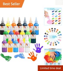 Creamy Texture Non-Toxic Finger Paint Set: 18 Colors for Artistic Exploration