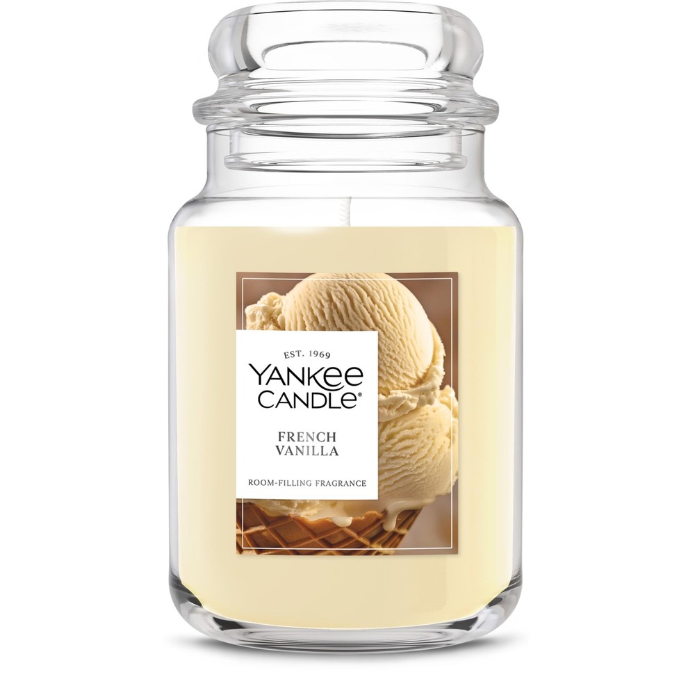 Yankee Candle French Vanilla Scented Candle, 22oz Large Jar,