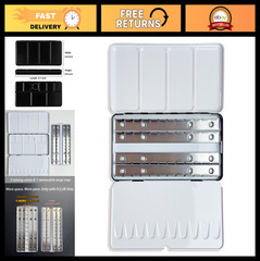Large Metal Watercolor Palette Case – Holds 48 Half Pans or 28 Full Pans, Empty