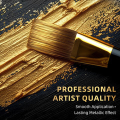 Gold Metallic Acrylic Paint, 33.8 Oz Heavy Body Gold Leaf Paint, Non-Toxic Art P