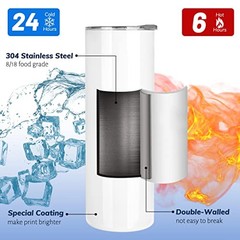 20 oz Sublimation Tumblers – Bulk Sublimation Blanks – White