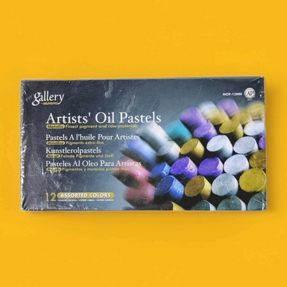 Metallic Oil Pastel for Artist Mungyo 12 – Assorted Colors, MOP-12MN Drawing