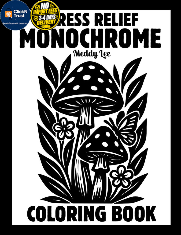 Stress Relief Monochrome Coloring Book: Mindful and Calming One Color…