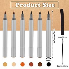 6 Pack Dual Tip Leather Dye Marker Pens Touch up Pen Shoe Marker Leather Flow Ma