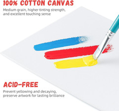 Canvas Boards for Painting 52 Pack 8 X 10 Inch Blank Flat Canvas Panels 100% Cot