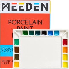 18-Well Porcelain Artist Paint Palette, Mixing Art Ceramic Watercolor Paint Pale