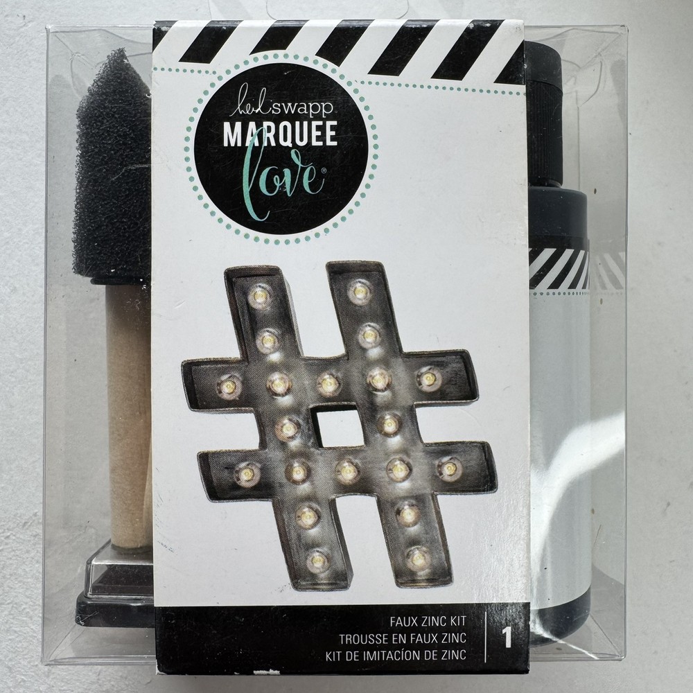 Heidi Swapp Marquee Love Faux ZINC Paint Kit NEW