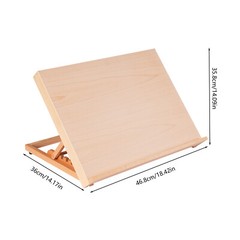 Adjustable Beech Wood Tabletop Easel Painting Board Stand Foldable Portable