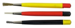 5″/3Pc Pen Type Scratch Brush Set With Metal Chuck
