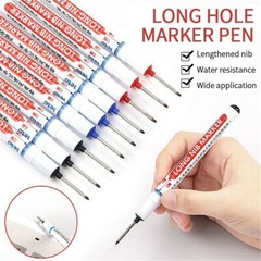 1x Long Head Markers Deep Hole Marker Pen For Bathroom Woodworking Multi-purpose