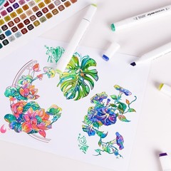 Vibrant 120 Color Dual Tip Alcohol Markers for Creative Minds – Perfect Gift