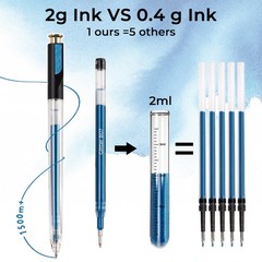 ZSCM Retractable Glitter Gel Pens, 12 Colors Large Capacity Blue Glitter Meta…