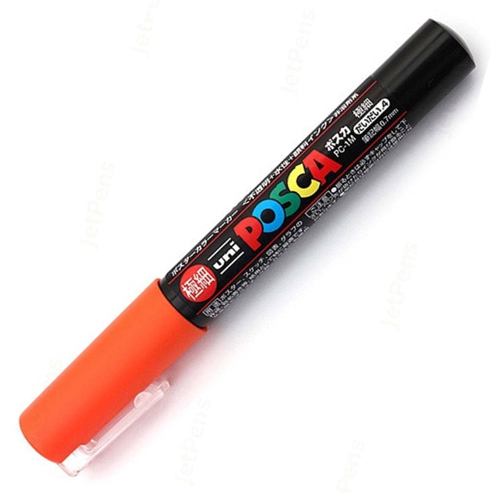 Uni Posca PC1M.4 Water-Based Paint Marker, Extra Fine Point, Orange