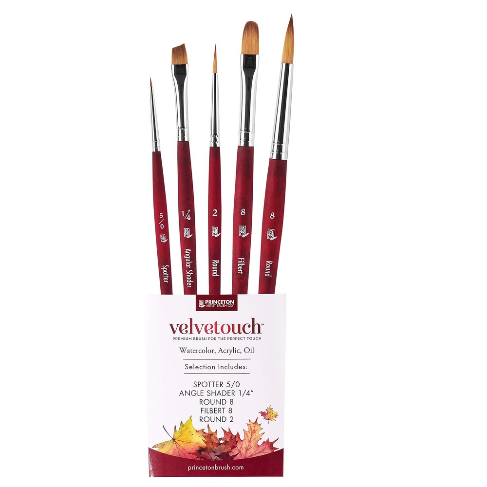 Velvetouch Series 3950 – 5pc Professional Paint Brushes for Acrylic Painting …