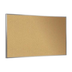 Ghent 24.0″ x 36.0″ Silver Aluminum Frame Natural Cork Bulletin Board