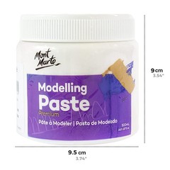 Mont Marte Modelling Paste Acrylic Medium 500ml 17 Fl Oz (Pack of 2), White