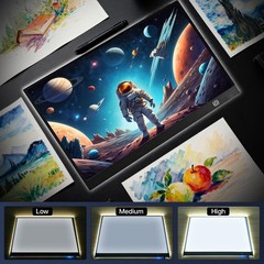 A3 LED Light Box for Tracing and Drawing – Ultra Thin Adjustable Light Table, US