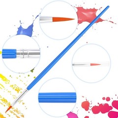 30 Pcs Round Paint Brushes, Small Brush Bulk for Miniature Detail Painting | …