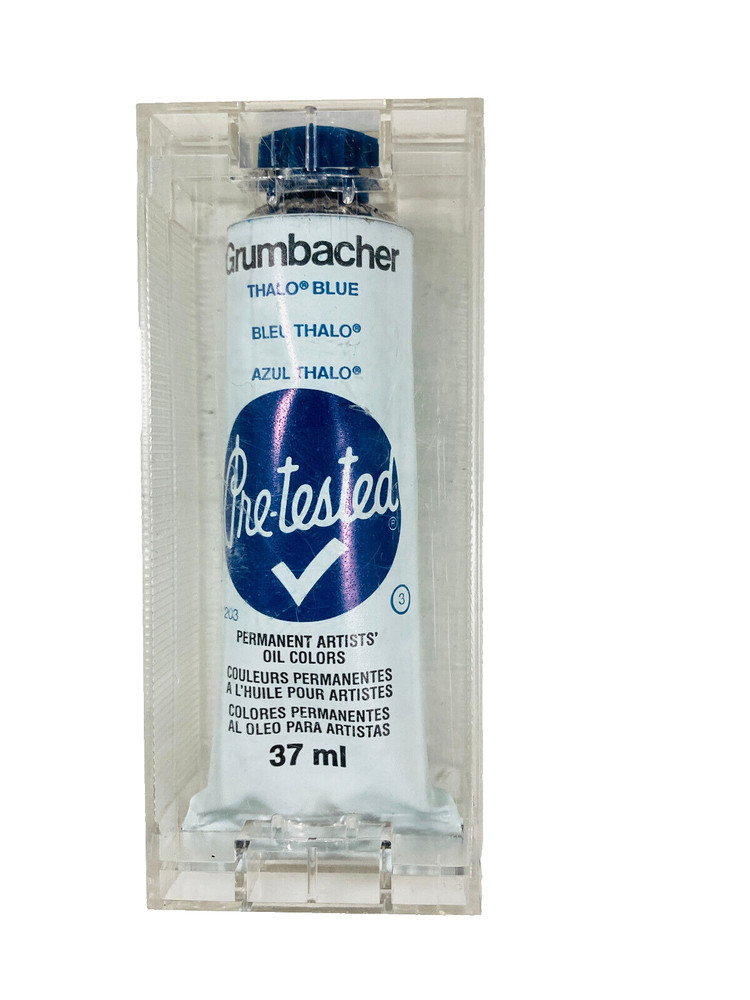 Grumbacher Thalo Blue Vintage Pre-Tested Artists Oil Paint 37 ml