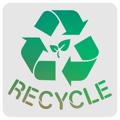 FINGERINSPIRE Recycle Logo Stencil 12 inches x 12 inches,
