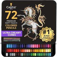 Colored Pencils Set | 72 Premium Soft Core Colored Leads for Adult Artists | Org