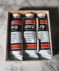 Vintage Shiva Signature Oil Color Paint Burnt Umber 1.25 Oz. Lot Of 3 Tubes