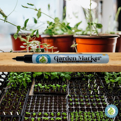 2 Pack Garden Marker Pen Permanent Markers Black (UV Fade Resistant Marker Pens