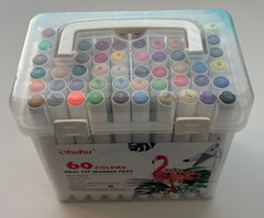 Ohuhu – Marker Pens Dual Tip 60 Color Colored Pens Water Based Vibrant