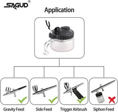 Versatile Glass Airbrush Cleaning Pot with Holder Station for Artists – 4″ Size