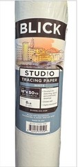 BLICK Studio Tracing Paper White 18×50 Roll Art Craft Supply Drawing Sketching