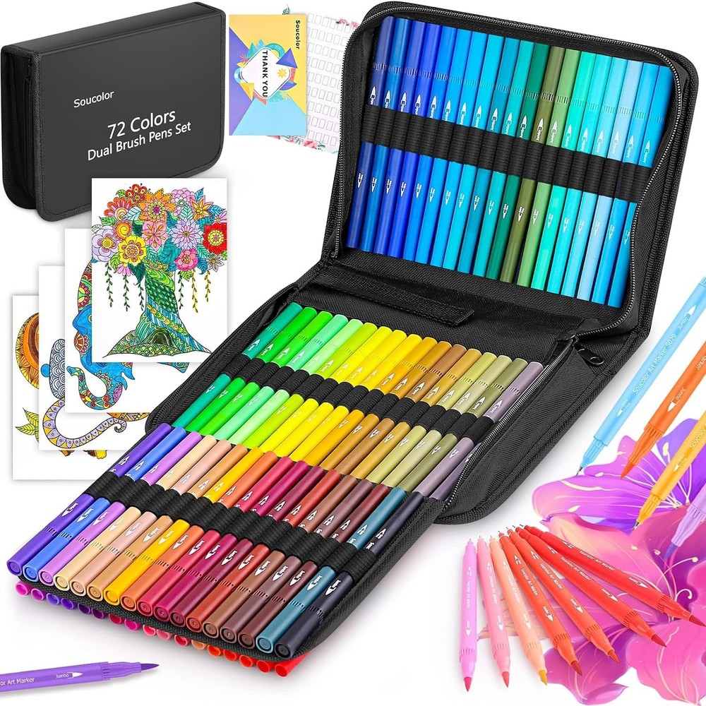 Soucolor Art Supplies for Adults, 72 Colors 1 Count (Pack of 72), 72