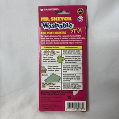 Vintage Sanford MR. SKETCH Washable Stix 8 Color Set Fine Point Markers 1994