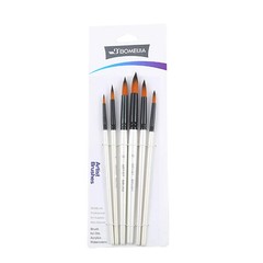 Paint Brush Set Round Flat Angle Filbert Acrylic Watercolor Oil Gouache Brushes