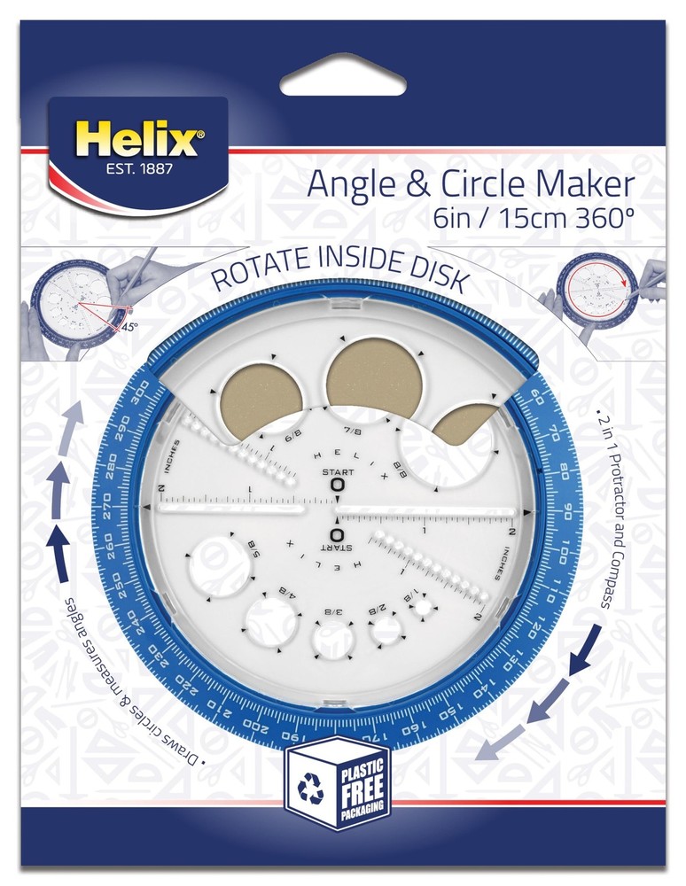 Helix – Angle and Circle Maker 6 Inch – Drawing and Drafting Designs Accurate…