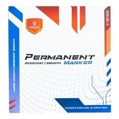 VERTEX Multi-Color Permanent Markers – 10 Packs x 4 Colors Refillable