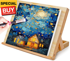 Easel for Painting – Tabletop Easel Stand, Adjustable Angle Art Wooden Easels fo