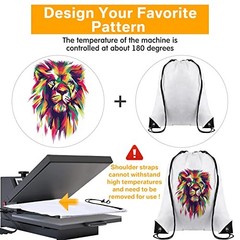 30 Pcs Blank Sublimation Drawstring Bags Drawstring Backpack Bulk Heat Press