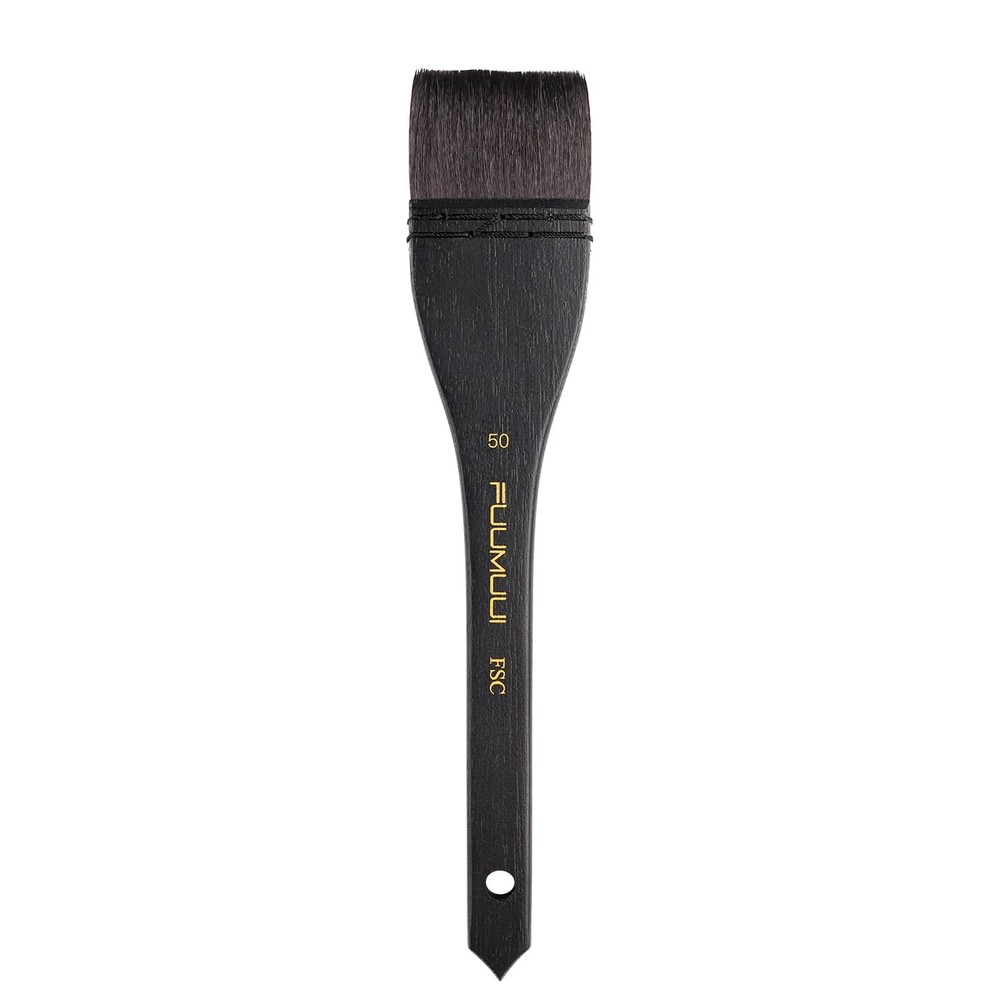 Flat Brushes, 50mm Professional Squirrel Hair Flat Hake Brushes, Artists Scal…
