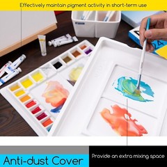 Professional Ceramic Paint Palette: 33-Well Large Format for Artists & Students