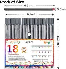 iBayam Journal Planner Point Marker Set – 18 Color