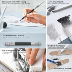 96 PCS Art Supplies Drawing Kit 72 Colored Pencils 24 Sketching Pen Adult