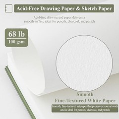 Small Sketch Book 5.5″x8.5″, 2-Pack Mini 5.5-x-8.5-inch:2 Pack Green