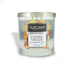 Tuscany Candle Evening Fireside® Long-Lasting Scented Jar Candle, 14 oz, Blue
