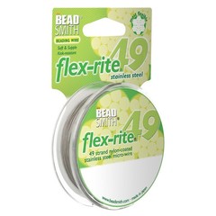 Beading Wire 49 Strand Nylon Coated 0.012 Dia Clear 100 ft Spool Beadsmith