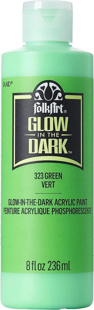Glow In The Dark Paint Green 8 oz Luminous Neon Phosphorescent Acrylic Craft DIY