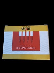 School Smart Dry Erase Markers/ 48 Pieces/Red/ Fine Tip/ New Sealed Box.
