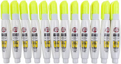 12 Pc Set Neon Yellow Super Met-Al Fine Tip Paint Marker Pens 1.4Mm Stroke Weath