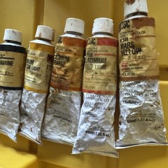 Holbein Oil Paint Lot Of 4 Used not dried up
