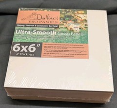 DaVinci Wood Panel Pro Ultra Smooth Gesso Panel 2″ Deep 6×6″